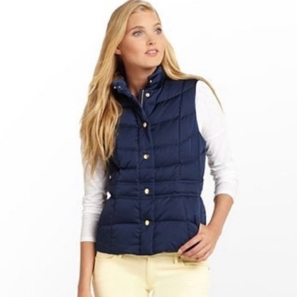 Lilly Pulitzer Jackets & Blazers - Lilly Pulitzer Blue Lauren Puffer Vest